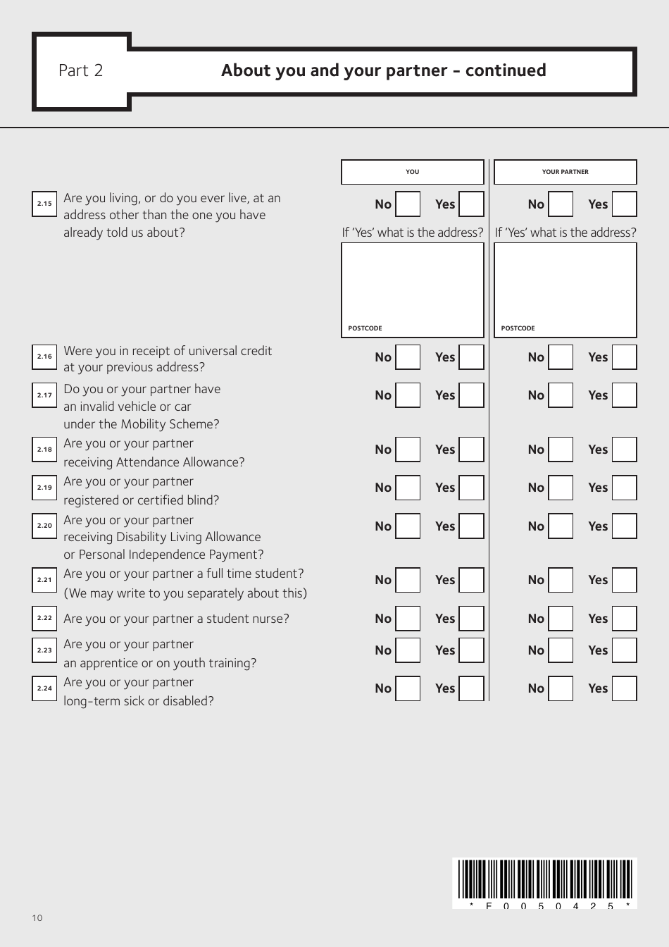 Islington, Greater London United Kingdom Application Form for Housing