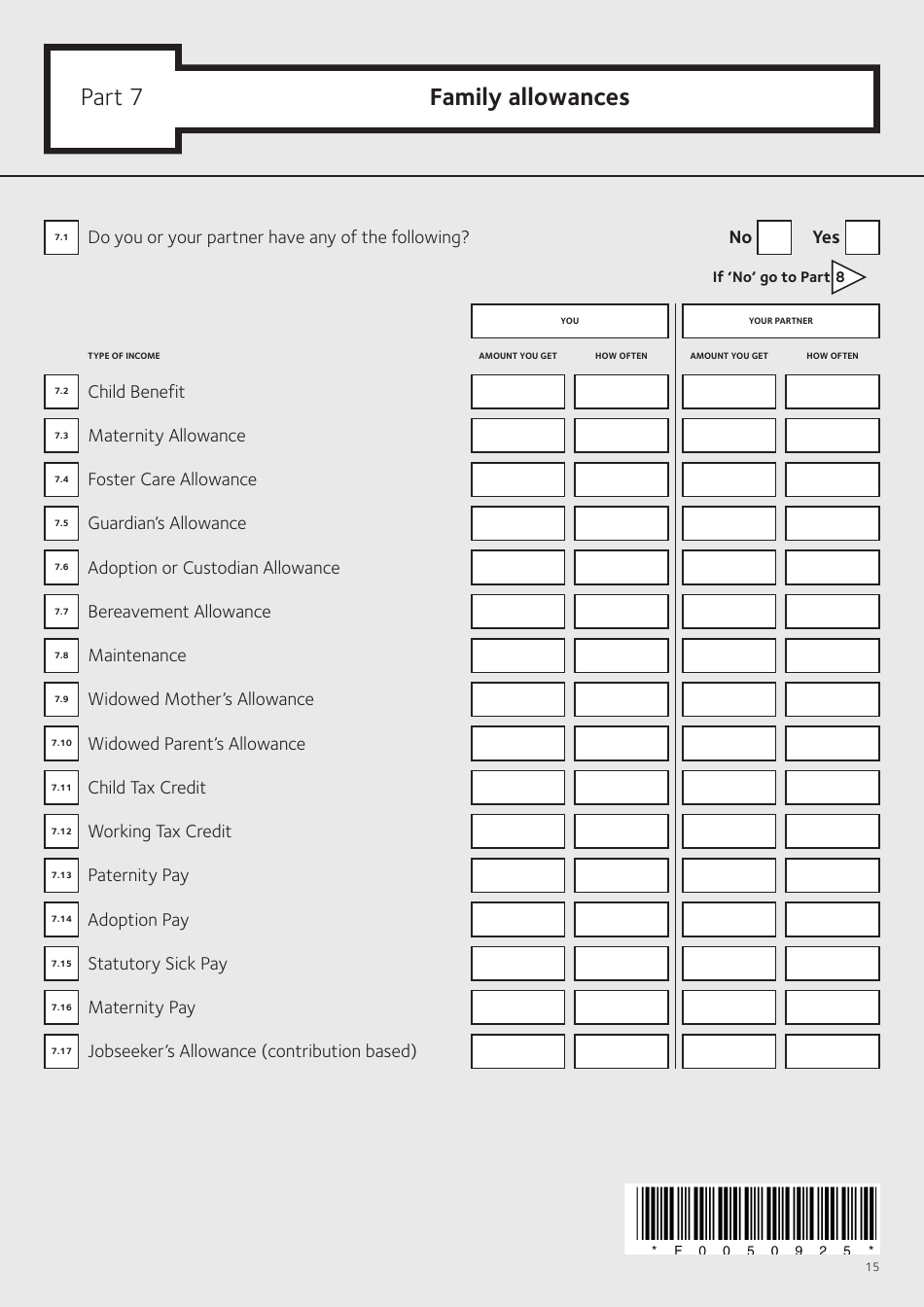 Application Form for Housing Benefit (Including Local Housing Allowance) and / or Council Tax Support (Including Second Adult Discount) - Islington, Greater London, United Kingdom, Page 17