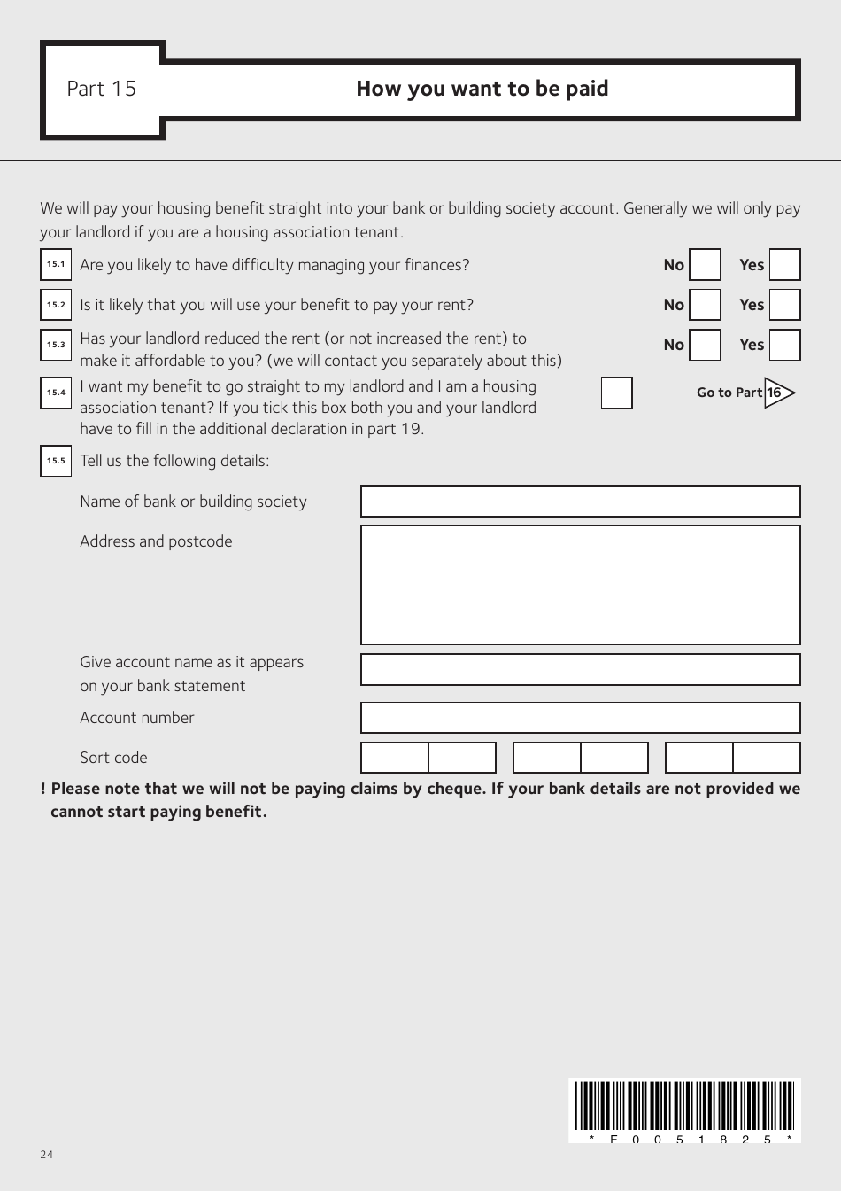 Application Form for Housing Benefit (Including Local Housing Allowance) and / or Council Tax Support (Including Second Adult Discount) - Islington, Greater London, United Kingdom, Page 26
