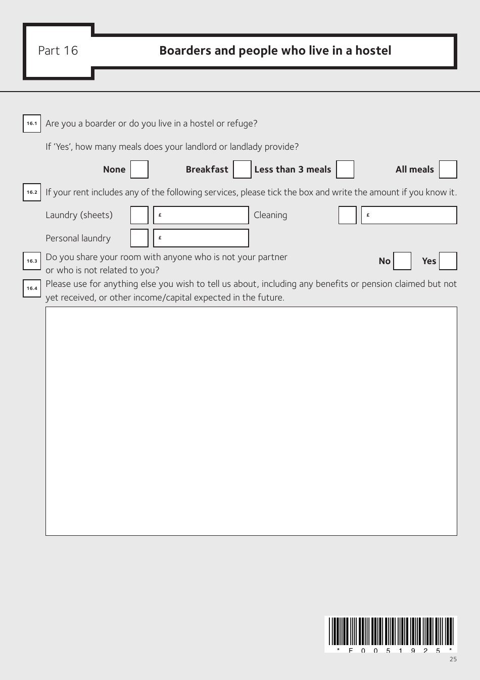 Application Form for Housing Benefit (Including Local Housing Allowance) and / or Council Tax Support (Including Second Adult Discount) - Islington, Greater London, United Kingdom, Page 27