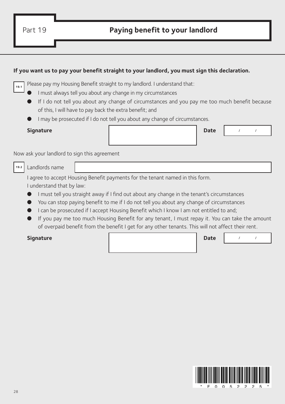 Application Form for Housing Benefit (Including Local Housing Allowance) and / or Council Tax Support (Including Second Adult Discount) - Islington, Greater London, United Kingdom, Page 30
