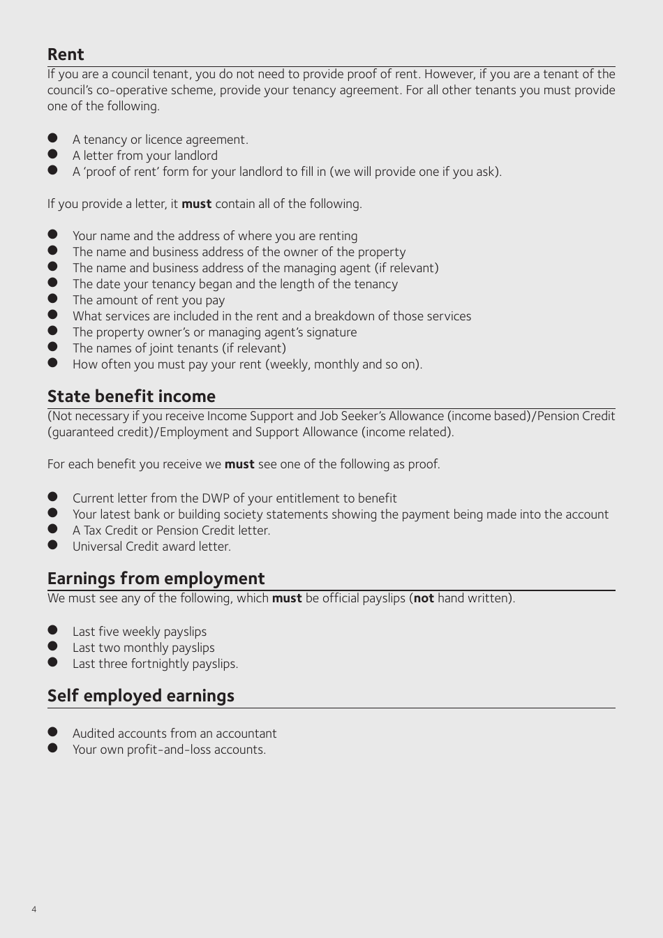 Application Form for Housing Benefit (Including Local Housing Allowance) and / or Council Tax Support (Including Second Adult Discount) - Islington, Greater London, United Kingdom, Page 6