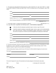QME Form 121 Declaration Regarding Protection of Mental Health Record - California, Page 2