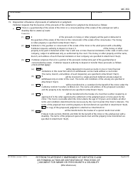 Form MC-350 Petition to Approve Compromise of Disputed Claim or Pending Action or Disposition of Proceeds of Judgment for Minor or Person With a Disability - California, Page 8
