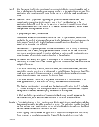 Form 901 Application for Registration of a Trade or Service Mark - Texas, Page 4