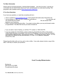 Form SSA-821-bk Work Activity Report - Employee, Page 2