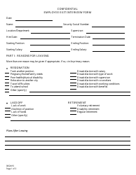 Document preview: Employee Exit Interview Form - Different Points