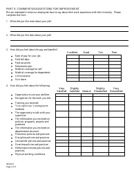 Employee Exit Interview Form, Page 2