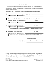 Form PG-620 Notice of Guardianship Hearing for Non-indian Child (By Petitioner) - Alaska, Page 2