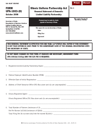 Form UPA-1003-(D) Renewal Statement of Domestic Limited Liability Partnership - Illinois