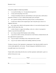 Month-To-Month Rental Agreement Template - Eleven Points, Page 2