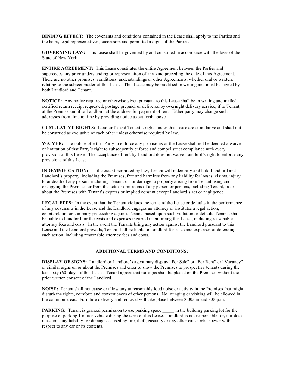 Month-To-Month Lease Agreement Template - Texas, Page 4