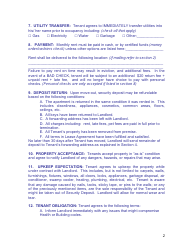 Monthly Rental Agreement Template, Page 2