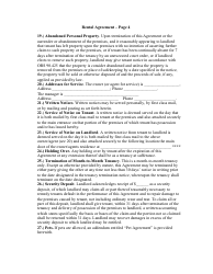&quot;Month to Month Rental Agreement Template&quot; - Oregon, Page 4