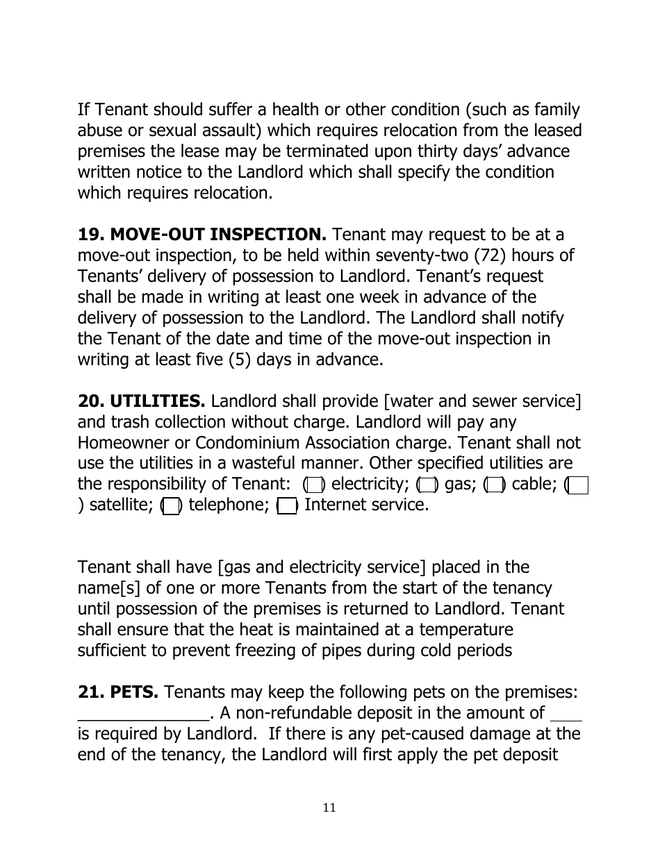 Month to Month Rental Agreement Template - Thirty Two Points - Virginia, Page 11