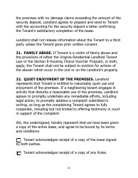 &quot;Month to Month Rental Agreement Template&quot; - Virginia, Page 14