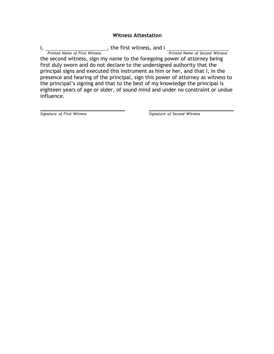 Durable Power of Attorney Form, Page 9