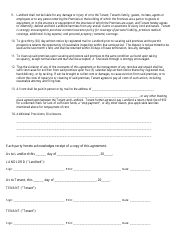 &quot;Month-To-Month Rental Agreement Template&quot; - Louisiana, Page 2