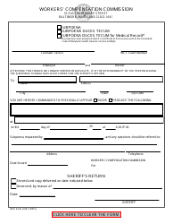 Document preview: WCC Form H-08 Subpoena/Subpoena Duces Tecum - Maryland