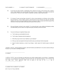 WCC Form H-37 Claimant&#039;s Questionnaire - Maryland, Page 4