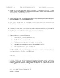 WCC Form H-38 Employer&#039;s Questionnaire - Maryland, Page 4