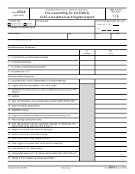 IRS Form 8654 Tax Counseling for the Elderly Semi-annual/Annual Program Report