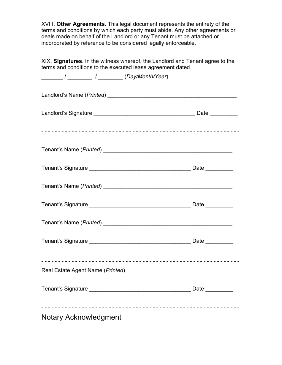 Month-To-Month Rental Agreement Template - Alaska, Page 8