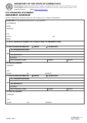 Document preview: Form UMA-1-1.1 Ucc Financing Statement Amendment Addendum - Connecticut