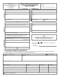 Form WC-381 &quot;Medical Provider Application for Payment or Reimbursement of Medical Payment&quot; - New Jersey