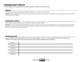 Document preview: Interview Script Template