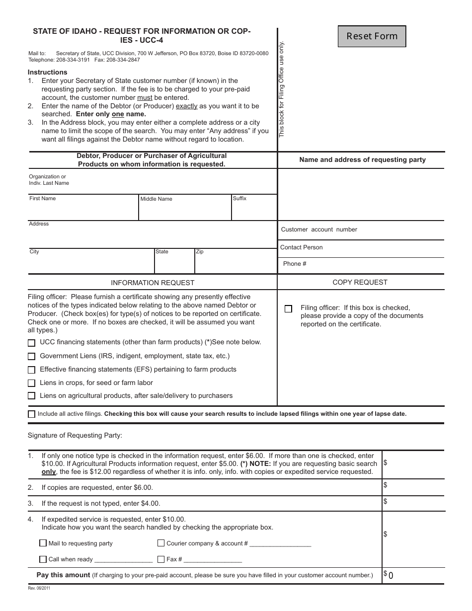 Fillable Downloadable Ucc Form Utah Printable Forms Free Online