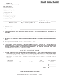 Document preview: Form BCA13.45 Application for Withdrawal and Final Report - Illinois
