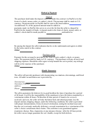 Kitten or Cat Purchase Contract Template, Page 2