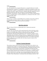 Kitten or Cat Purchase Contract Template, Page 3