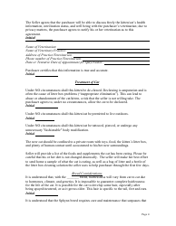 Kitten or Cat Purchase Contract Template, Page 4