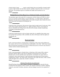 Kitten or Cat Purchase Contract Template, Page 5
