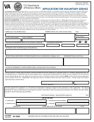 Document preview: VA Form 10-7055 Application for Voluntary Service