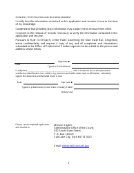 Application for Appointment as Small Claims Judge Pro Tempore - Utah, Page 3