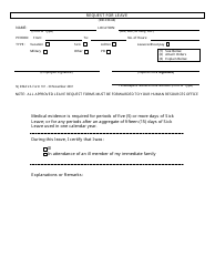 NJDMAVA Form 101 &quot;Request for Leave&quot; - New Jersey