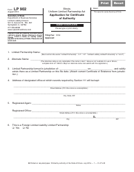 Form LP902 Application for Certificate of Authority - Illinois