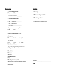 Patient Medical Symptoms Checklist Template, Page 2