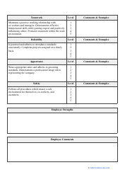 &quot;Employee Performance Appraisal Form&quot;, Page 2