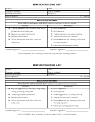Document preview: Behavior Tracking Sheet Template