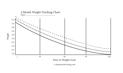 4 Month Weight Tracking Chart