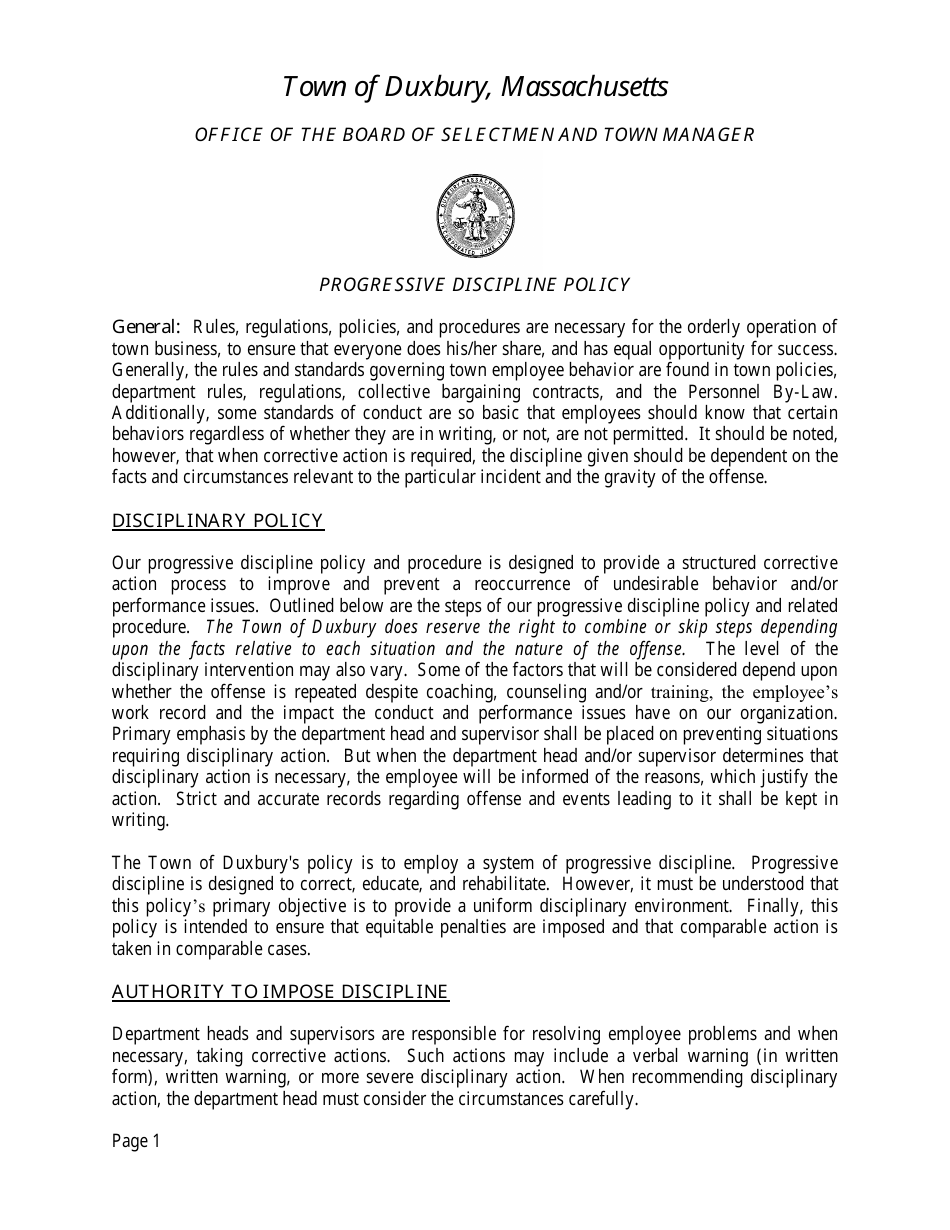 town of duxbury massachusetts verbal warning form download printable pdf templateroller