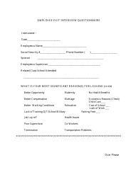 Employee Exit Interview Questionnaire Template