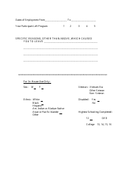 Employee Exit Interview Questionnaire Template, Page 2