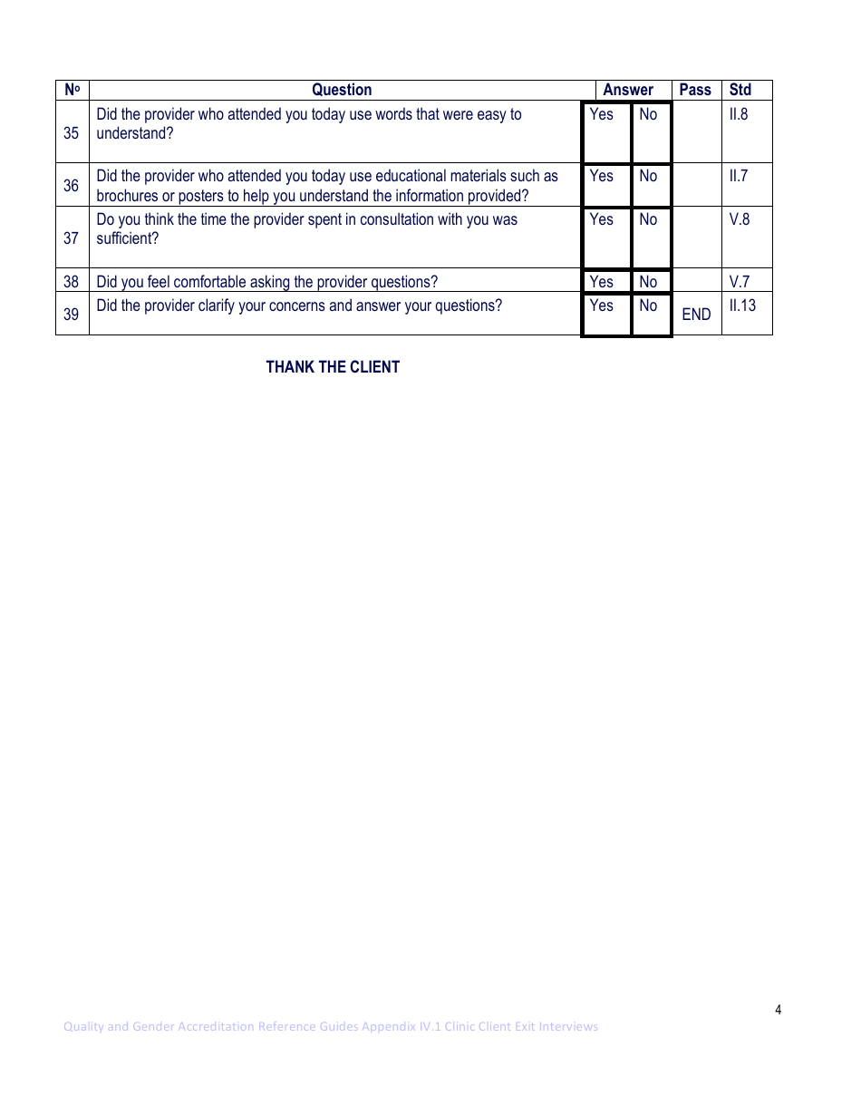 Client Exit Interview Template, Page 4