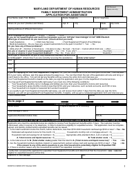 Form DHR/FIA CARES9701 Application for Assistance - Maryland, Page 2