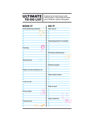 Document preview: Ultimate to-Do List Template